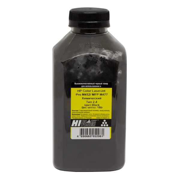 Тонер Hi-Black для HP CLJ Pro M452/MFP M477, Химический, Тип 2.4, Bk, 150 г, банка