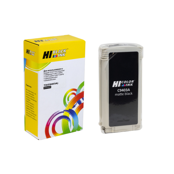 Картридж Hi-Black (HB-C9403A) №72 для HP DesignJet T610/1000/1100/1120/1200/1300/2300, MBk