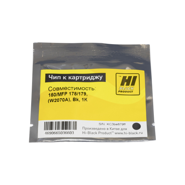 Чип Hi-Black к картриджу HP Laser 150/MFP 178/179, (W2070A), Bk, 1K