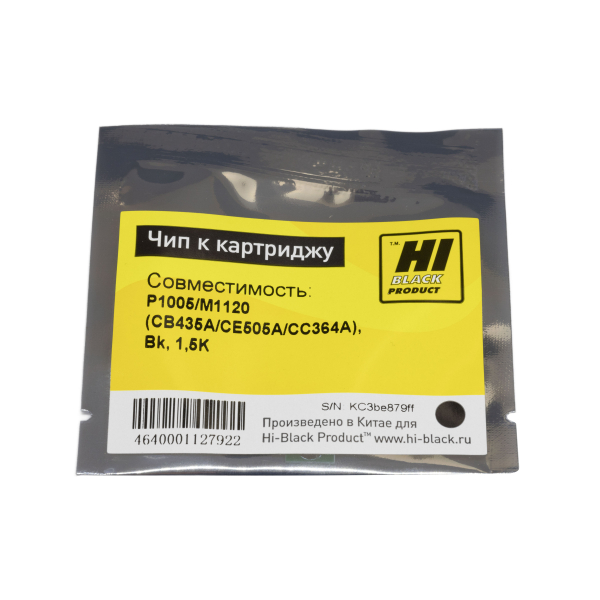 Чип Hi-Black к картриджу HP LJ P1005/M1120 (CB435A/CE505A/CC364A), Bk, 1,5K