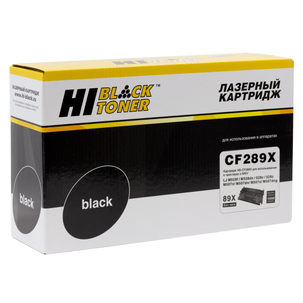 Картридж Hi-Black (HB-CF289X) для HP LaserJet Enterprise M507dn/M507x/Flow M528z/MFP, 10K (без чипа)