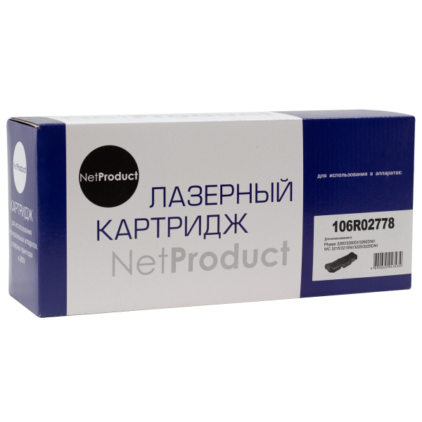Тонер-картридж NetProduct (N-106R02778) для Xerox Phaser 3052/3260/WC 3215/3225, 3K(новая прошивка)