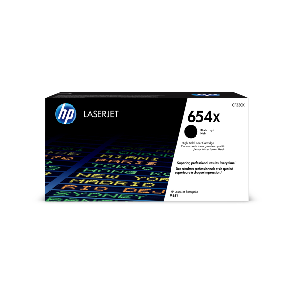 Картридж 654X для HP CLJ Flow M680z/M651dn/M651n/M651xh/M680dn/M680f,20,5К (О) чёрный  CF330X