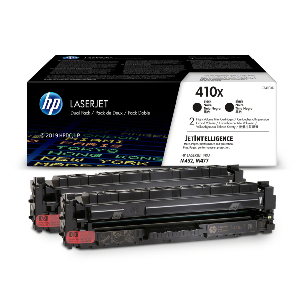 Картридж 410X HP CLJ M452DW/DN/NW/M477FDW/477DN/477FNW 2X6,5K (O) чёрный CF410XD