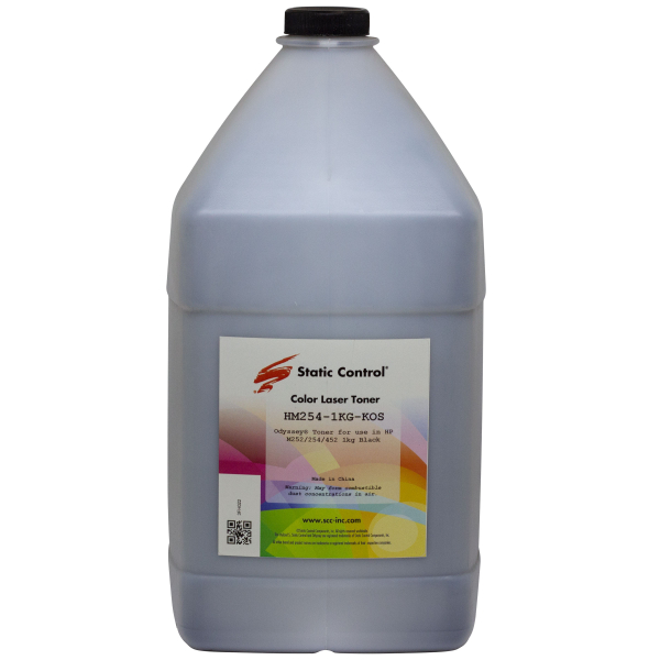 Тонер Static Control Универсальный для HP CLJ Pro M254, (Odyssey), Bk, 1 кг, флакон