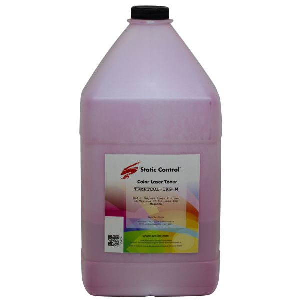 Тонер Static Control Универсальный для HP CLJ CP1515/ Canon MF-8330, M, 1 кг, флакон