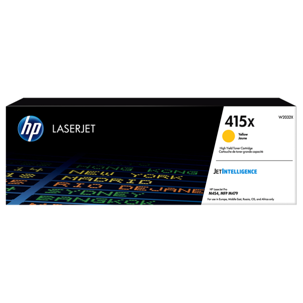 Тонер-картридж 415X для HP LJ M454/MFP M479, 6К (O) желтый W2032X