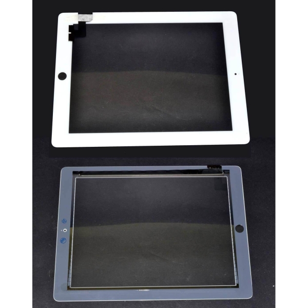 Тачскрин для iPad 2 с кнопкой Home + скотч (белый)